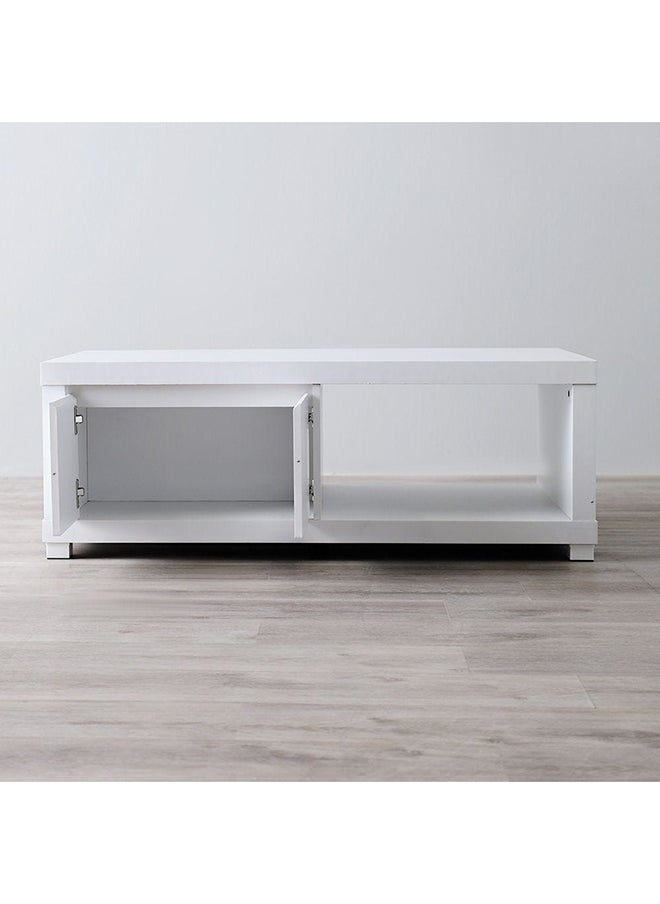 DANUBE HOME Kalmal Coffee Table Multifunctional Living Room Table Space Saving Center Table Modern Design Furniture for Home 120x60x43 cm Pearl White  - Image 5