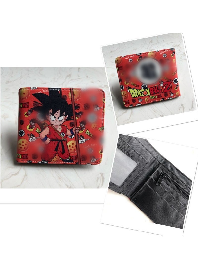 KUYING New Dragon Ball Short Personalized And Simple PU Leather Wallet 