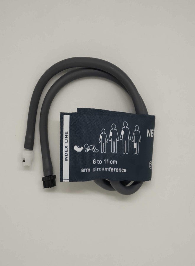 Biometric Cables Nibp Cuff Neonatal Double Tube Size (Green, 6-13 Cm) Compatible with Datex - Image 1