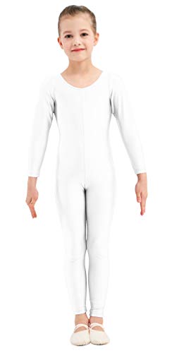 Kepblom Girls Scoop Neck Long Sleeve Unitard Bodysuit Dancewear For Child - Image 2