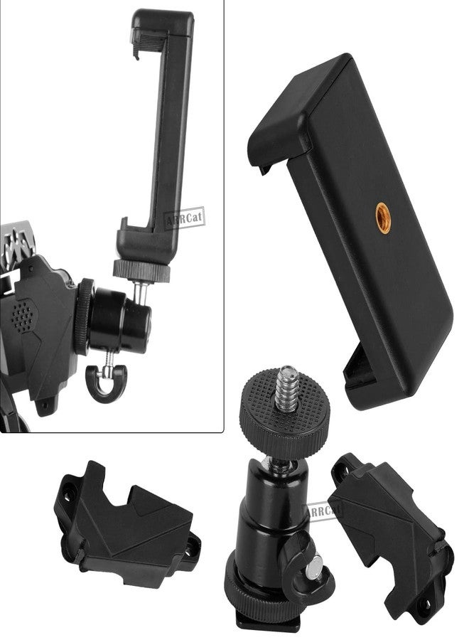 ARRCat RC Remote Control Upgrades Part for Flysky Noble NB4 Transmitter Protector Bracket w/Phone Mount Holder Remote Radio Controller Base Steering Wheel Trigger One-Handed Control Adapter,Red - Image 5