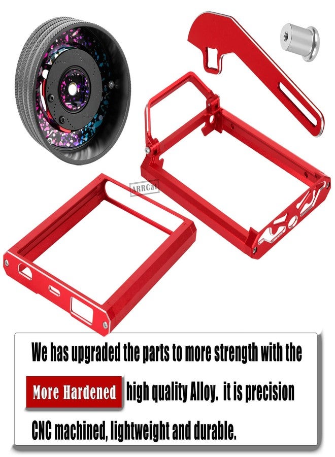 ARRCat RC Remote Control Upgrades Part for Flysky Noble NB4 Transmitter Protector Bracket w/Phone Mount Holder Remote Radio Controller Base Steering Wheel Trigger One-Handed Control Adapter,Red - Image 3