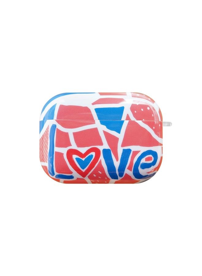 Generic - Case Cover IMD Original Earphone Protective Case For AirPods Pro Color Block Love - Image 1