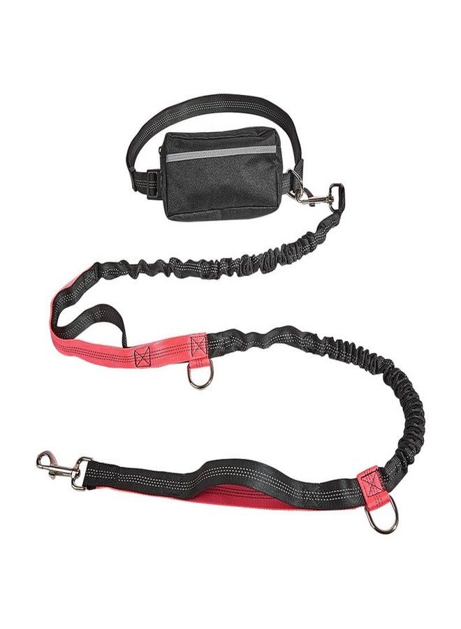 PAWXPRESS Leash for Dogs & Cats | Training Walking Leash Rope | Easyleash with Waist Pouch (Red)