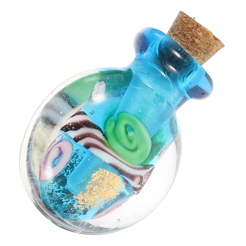 Glass Oil Bottle Diffuser Pendant Necklace for Women Girls Perfume Holder - Image 2