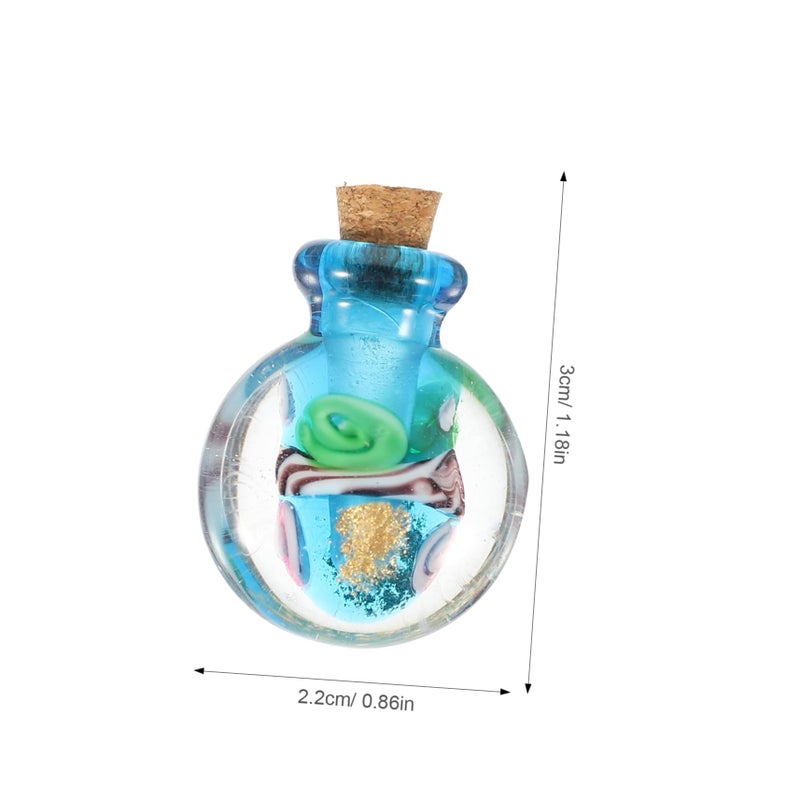 Glass Oil Bottle Diffuser Pendant Necklace for Women Girls Perfume Holder - Image 3