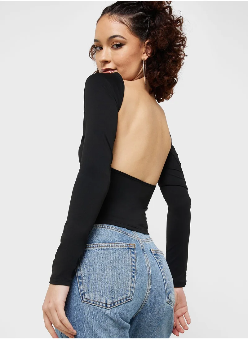 Ginger Cutout Back Top