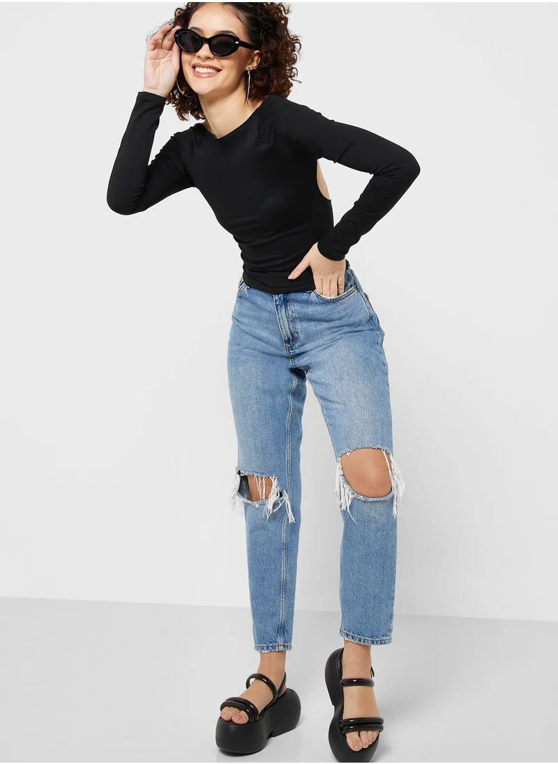Ginger Cutout Back Top