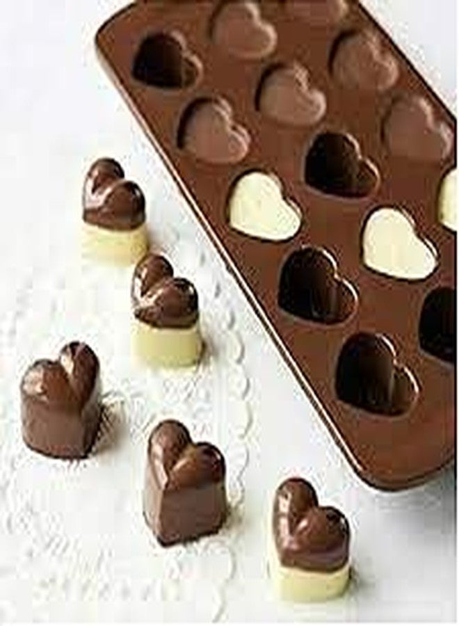 Kosh Perfect Small Thin Flexible Multi Color Silicone Ice Cube Candy Soap Jelly Chocolate Making Mould -(Random Design)(Any 4 Chocolate) - Image 5