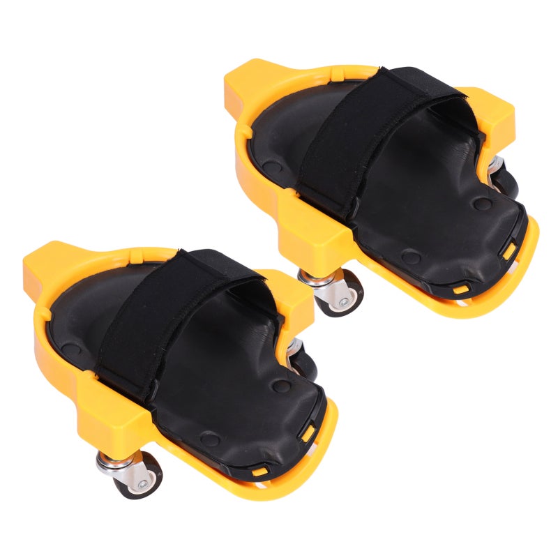 Rolling Knee Pads: ABS Material Soft Lining Adjustable Straps Knee Pads With Wheels - Even Weight Distribution Universal Wheels Knee Pads for Home Improvement Floor Installation Tiling Work - Image 5
