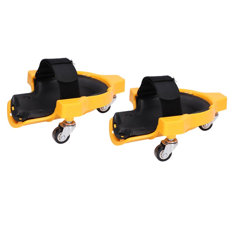 Rolling Knee Pads: ABS Material Soft Lining Adjustable Straps Knee Pads With Wheels - Even Weight Distribution Universal Wheels Knee Pads for Home Improvement Floor Installation Tiling Work - Image 2