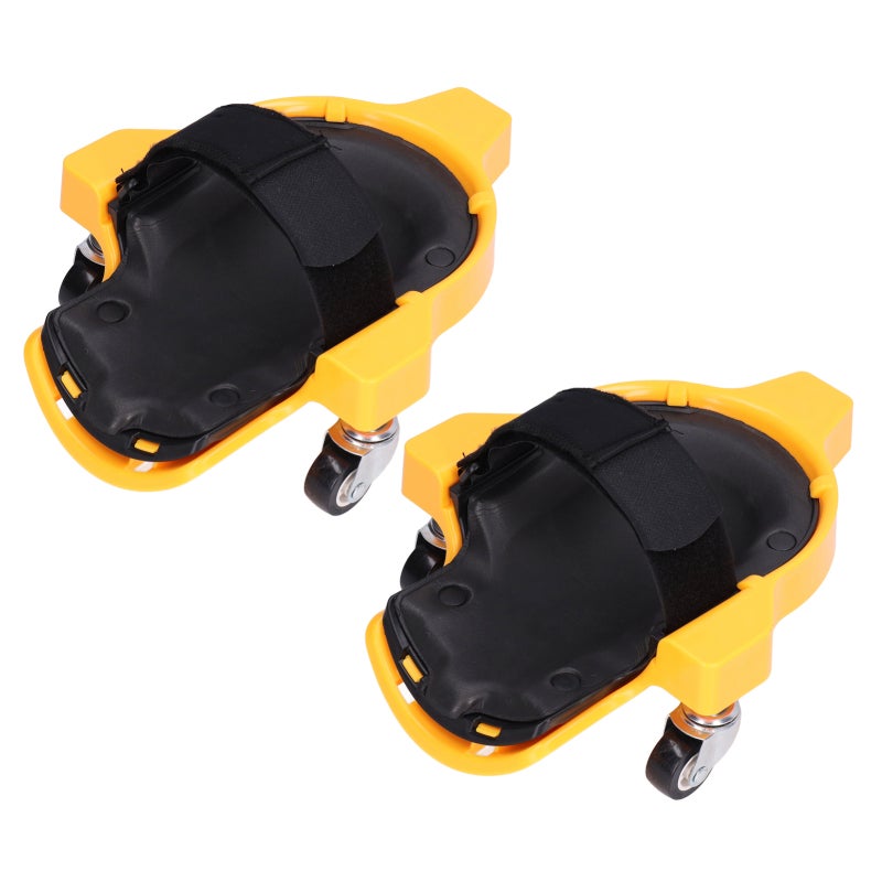 Rolling Knee Pads: ABS Material Soft Lining Adjustable Straps Knee Pads With Wheels - Even Weight Distribution Universal Wheels Knee Pads for Home Improvement Floor Installation Tiling Work - Image 4