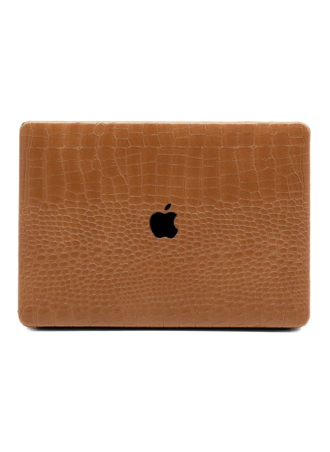 Generic - For Apple Notebook Protective Case Macbook Protective Case Crocodile Pattern Skin Shell Mac Air13.3-Color:Large Grain Crocodile-light Brown-Applicable Model:Hollow Out 2016 Pro15.4(A1707/A1990) - Image 1