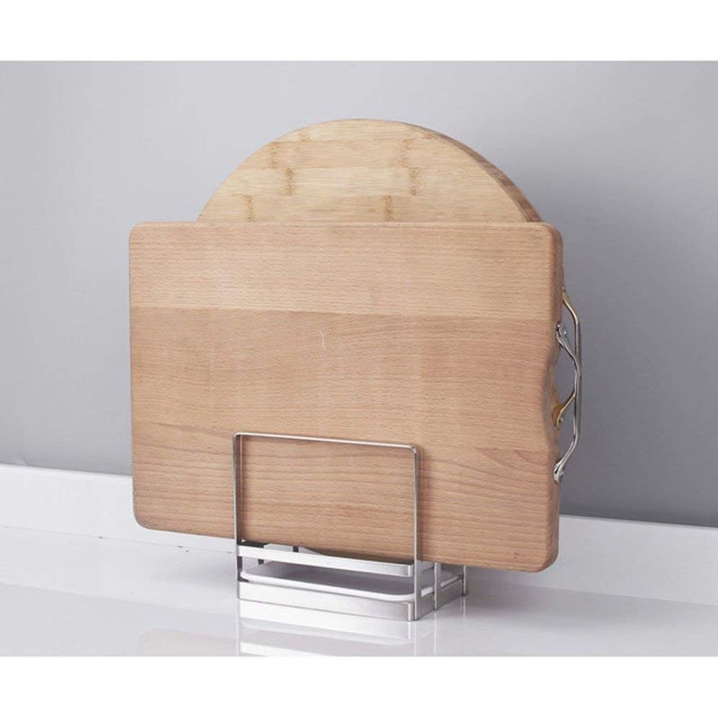 INDIAN DECOR INDIAN DECOR 31709 Kitchen Organizer with Utensil HolderPot Rack and Cutting Board HolderStainless Steel  - Image 1