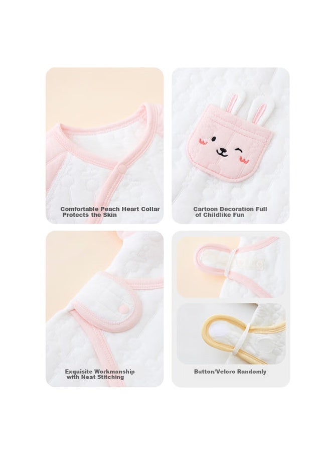 Babyprints Babyprints Baby Autumn And Winter Onesie Baby Warm Clothes Thickened Baby Buttoned Crawling Suit Green Rainbow 66  - Image 3
