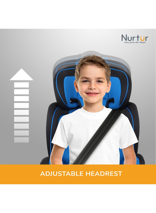 Nurtur Jupiter BabyKids 3in1 Car Seat Booster Seat Adjustable Backrest Extra Protection 5Point Safety Harness 9 months to 12 years Upto 36kg Official Product  - Image 5