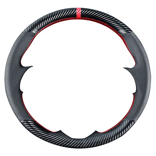 Kivnto DIY Stitching Carbon Fiber Steering Wheel Cover for Mazda CX-5 2013-2016 / for Mazda 3 Mazda 6 2014-2016 / CX-3 2016 2017/15 inches Leather Interior Accessories - Image 2