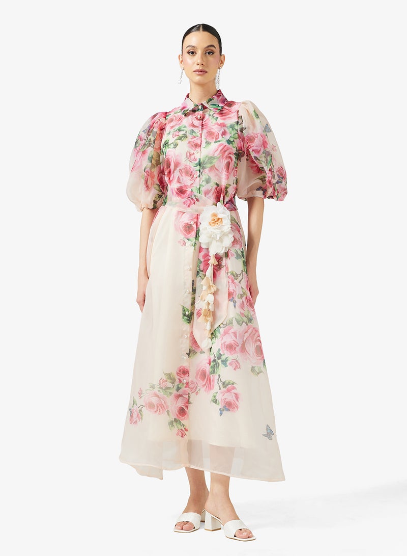 Khizana Floral Print Dress - Image 4