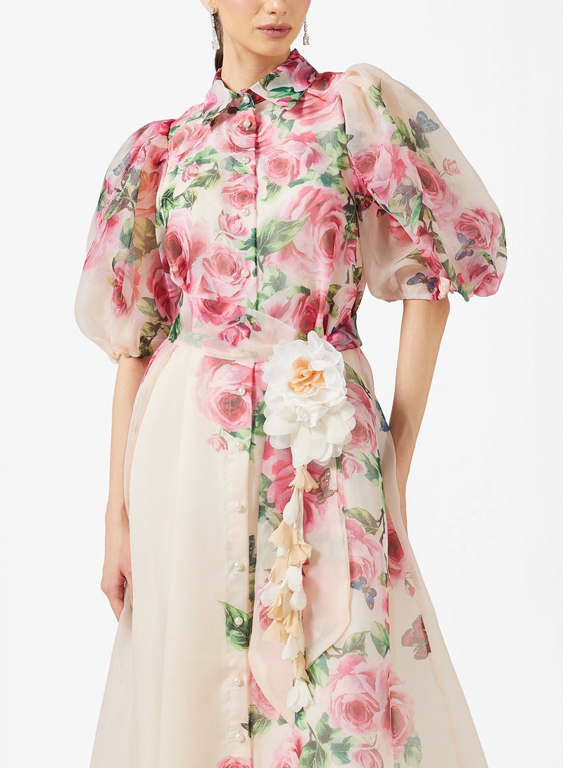Khizana Floral Print Dress - Image 3