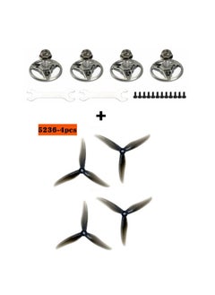 For DJI Fpv Traversing Machine Motor Propeller Seat Mounting Seat Propeller Modified Racing Aerial Photography Drone Upgrade Accessories-Color:5236 Gray Paddle 1 Set + Paddle Base 1 Set-Specification:For DJI FPV COMBO