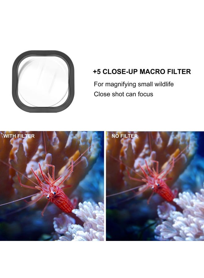 GEPULY Waterproof Case for GoPro Hero 8 Black with 4-Pack Dive Filter, 60M Underwater Diving Housing Case with Red, Light Red, Magenta, Close-up Filters for GoPro Hero 8 Black Camera  - Image 4