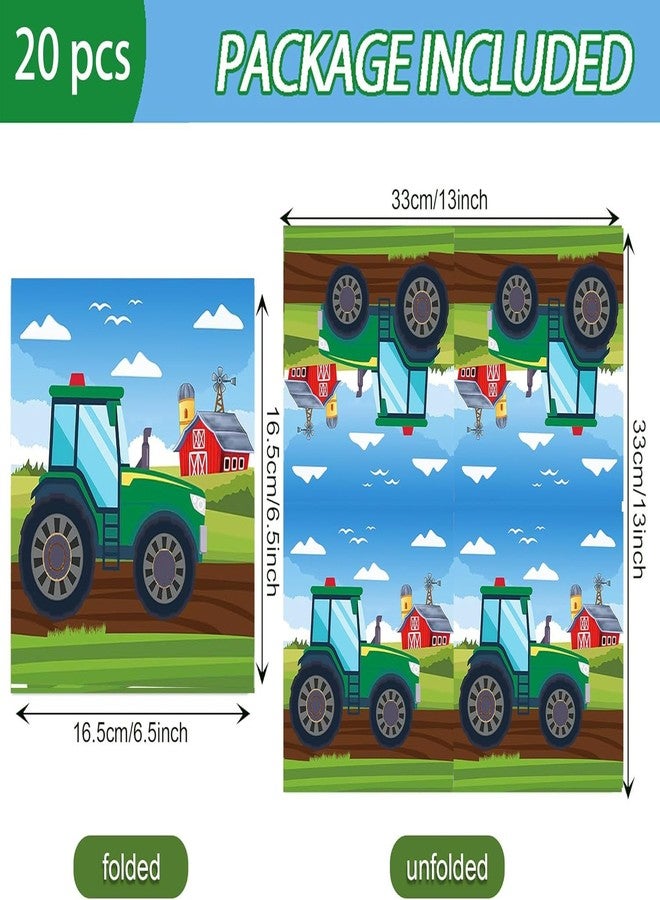 BHNACIER 40 Pcs Tractor Birthday Party Plates and Napkins Tractor Birthday Party Decorations Tableware Set Farms Party Supplies Tractors Disposable Plate Napkin for Farms Theme Birthdays Decorations - Image 2