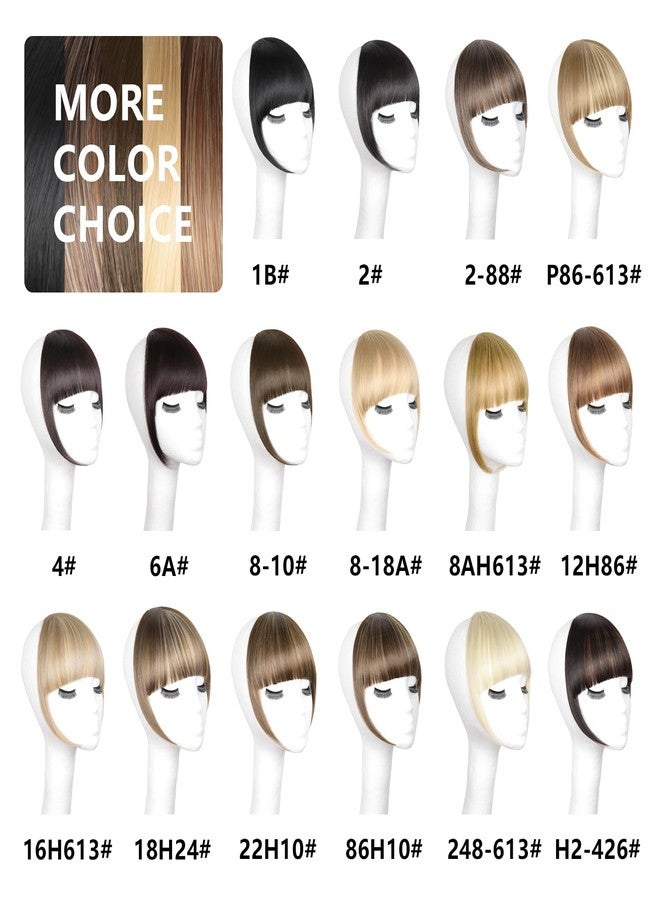 LEEONS Clip on Bangs for Women - Synthetic Fake Bangs Hairpiece with Clips, Easy to Use Bangs Hair Clip for Instant Style Change, 1B# - Image 5