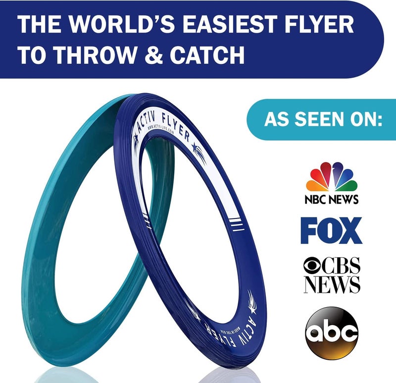 Activ Life Flying Rings for Kids, Fun Beach Toys, Gifts for Boys Girls Teens, Cool Family Outdoor Games, Play at Swimming Pool, Playground, Basket Fillers Birthday Presents, Navy/Teal - Image 2