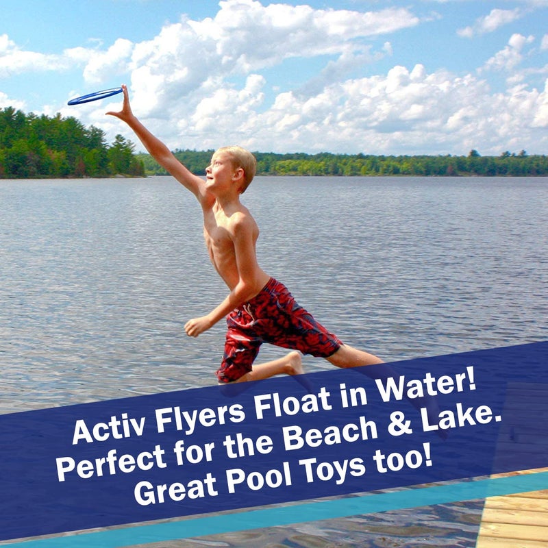 Activ Life Flying Rings for Kids, Fun Beach Toys, Gifts for Boys Girls Teens, Cool Family Outdoor Games, Play at Swimming Pool, Playground, Basket Fillers Birthday Presents, Navy/Teal - Image 4