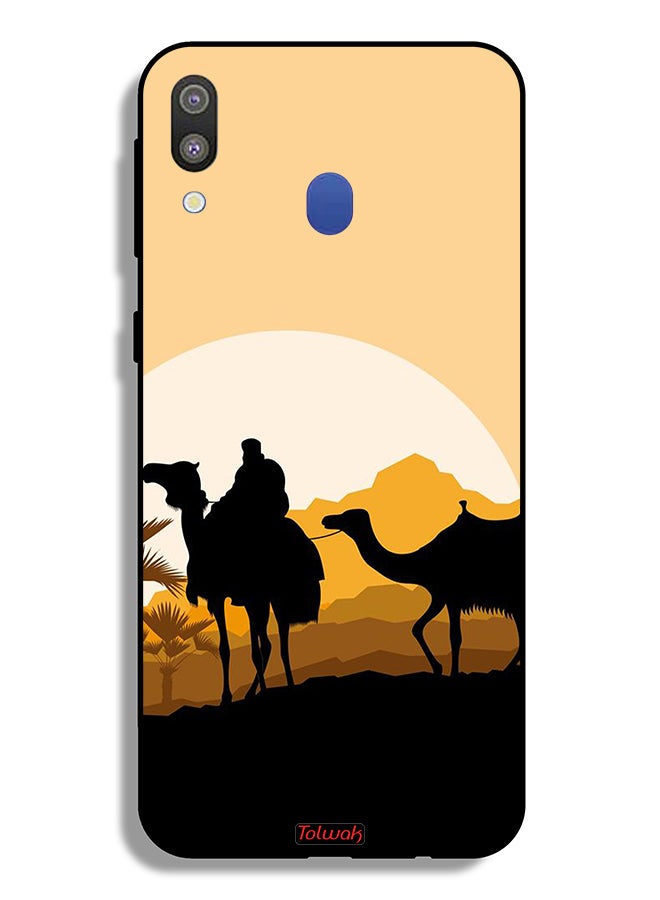 Tolwak Samsung Galaxy M20 Protective Case Cover Camels In Desert Art - Image 2