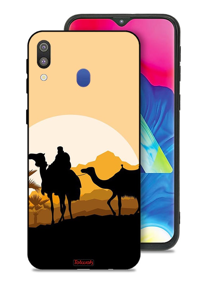 Tolwak Samsung Galaxy M20 Protective Case Cover Camels In Desert Art - Image 1