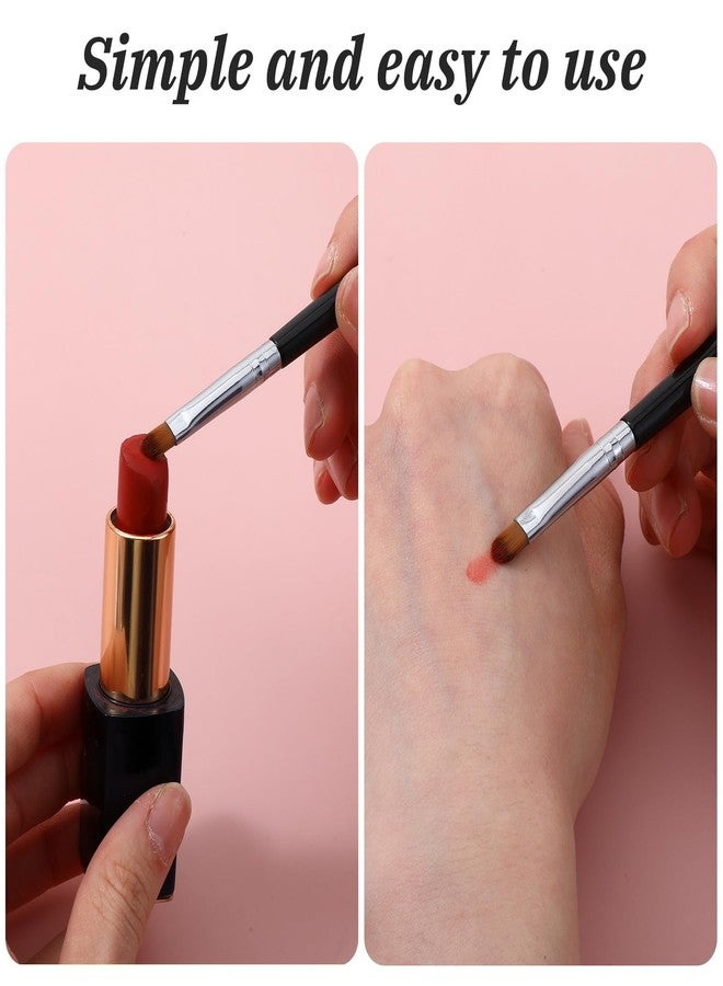 Bremorou 6 Pcs Lip Brush For Lipstick Retractable Lip Brush With Cap Silver Travel Lipsticks Applicator For Women Girls Precise Lip Makeup - Image 5