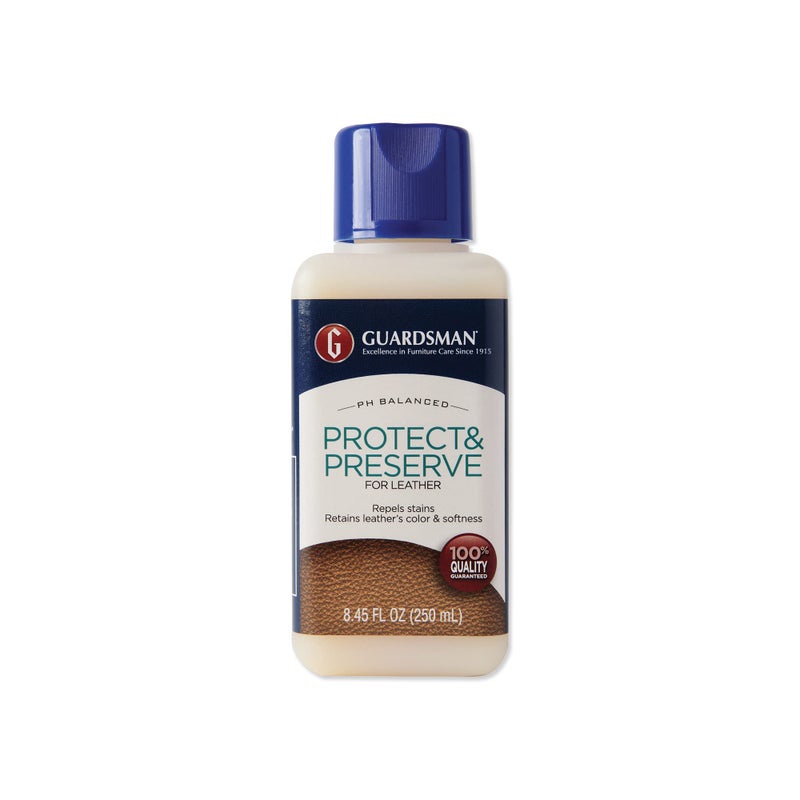 Guardsman Protect & Preserve Leather Protector for Leather Furniture & Car Interiors | Small Leather Goods and Leather Shoe Cleaner, 8.4 Fluid Ounces - Image 1