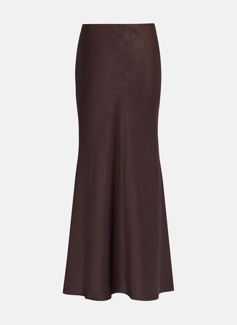 Lichi Floor-length maxi skirt in textured fabric