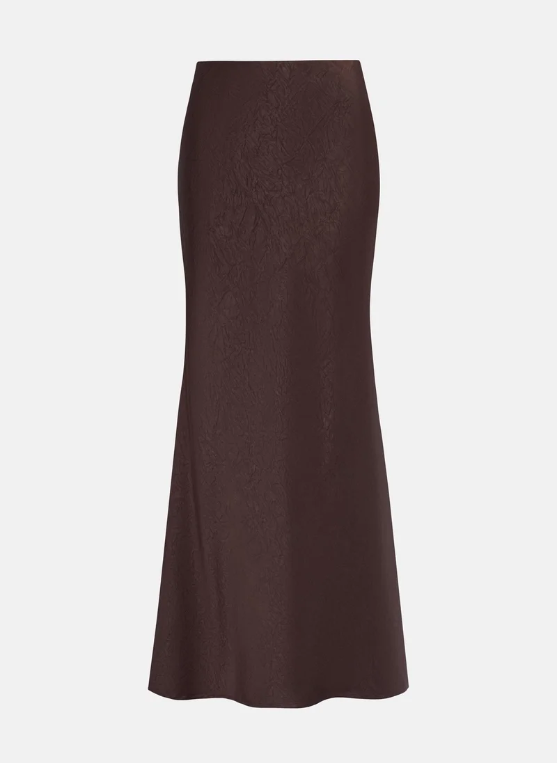 Lichi Floor-length maxi skirt in textured fabric