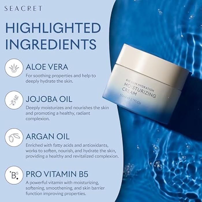 SEACRET Minerals Bio Skin Hydration Face Cream, A Rich Face Moisturizer Enriched with Dead Sea Minerals for Maximum Nourishment, Gel Cream, 1.7 Fl Oz / 50 ml - Image 3
