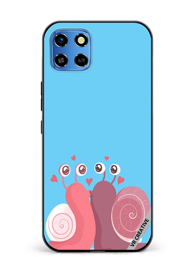 VR CREATIVE Protective Case Cover For Infinix Smart 6 HD Love Snail Design Multicolour - Image 1