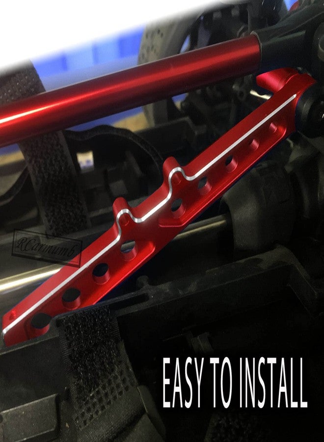 طقم دعامات هيكل أمامية وخلفية من سبائك الألومنيوم من Rcarmumb، مناسب لسيارات Felony 6S BLX وInfraction 6S BLX وLimitless Roller بمقياس 1/7. بديل للرقم ARA320511، لون أحمر. - Image 3