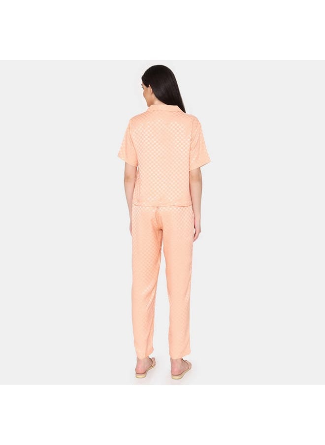 zivame Zivame Checked Shirt and Pyjama Set  - Image 3