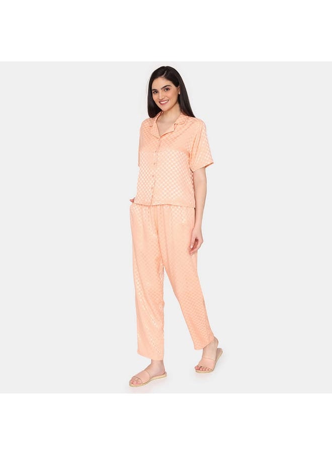 zivame Zivame Checked Shirt and Pyjama Set  - Image 2