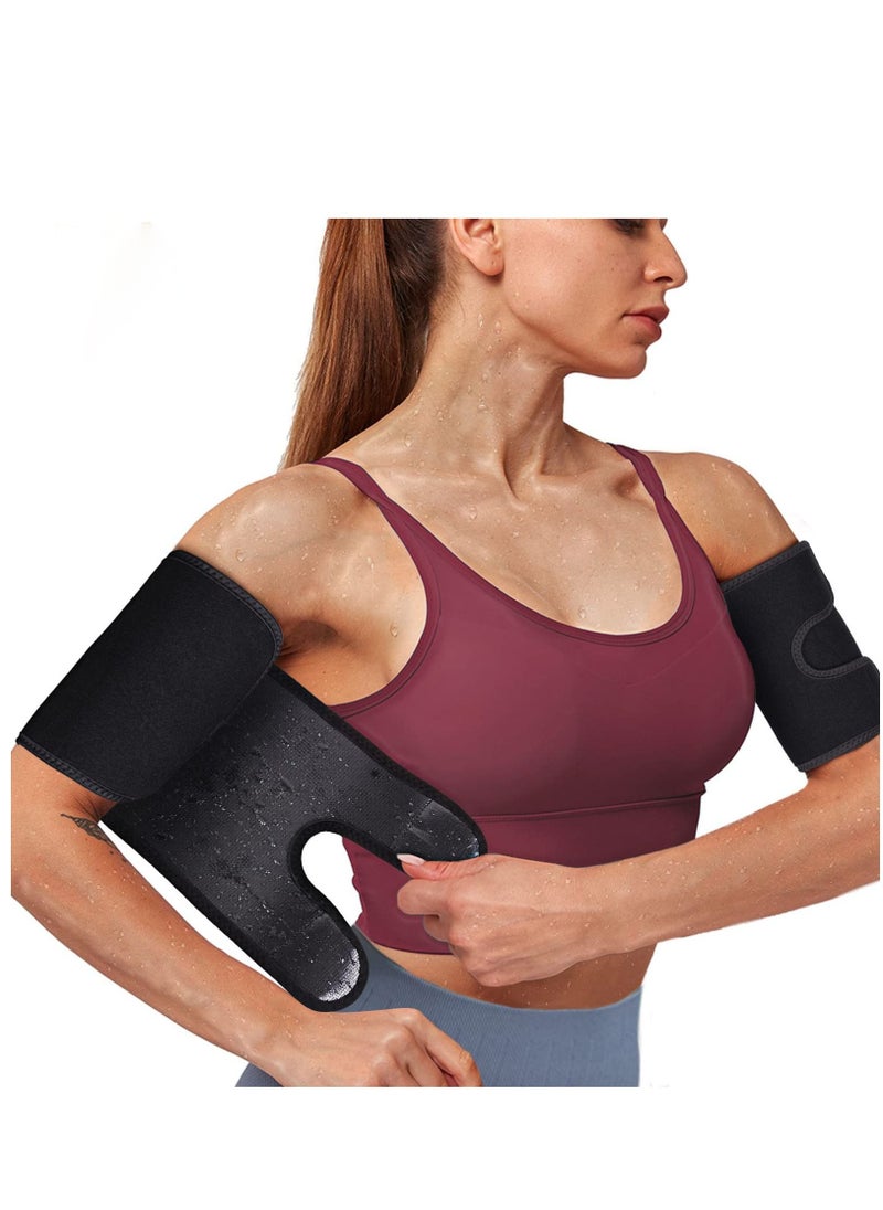 Captaintech Sweat Arm Band,Sweat Arm Shaping Band,Arm Trimmer for Women and Men,Fitness Running Sweat Slim Body Shaper for Weight Loss and Sports Workouts (2 Count)  - Image 1