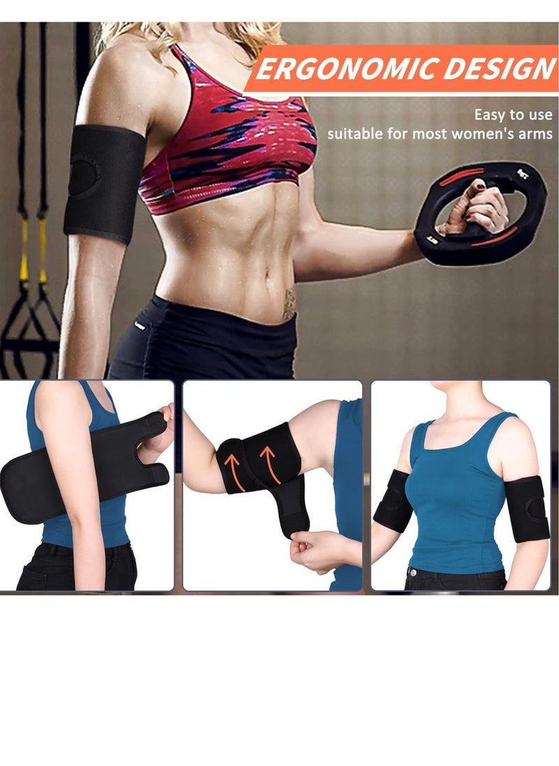 Captaintech Sweat Arm Band,Sweat Arm Shaping Band,Arm Trimmer for Women and Men,Fitness Running Sweat Slim Body Shaper for Weight Loss and Sports Workouts (2 Count)  - Image 5
