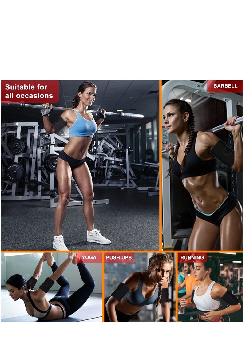 Captaintech Sweat Arm Band,Sweat Arm Shaping Band,Arm Trimmer for Women and Men,Fitness Running Sweat Slim Body Shaper for Weight Loss and Sports Workouts (2 Count)  - Image 3