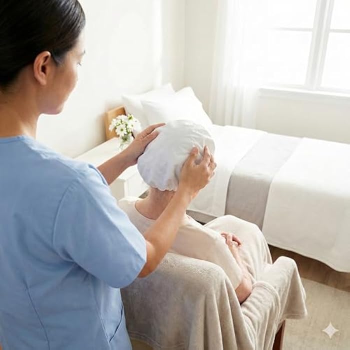 No Rinse Cleanlife Products No-Rinse Shampoo Cap (30 Pack) - Waterless, Rinseless Hair Washing and Conditioning Shower Caps for Bathing Elderly, Bedridden, Hospital Patients - Disposable, Hypoallergenic - Image 3