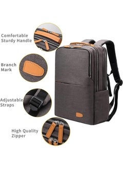 CONTACTS Contacts Unisex Bagpack For Travel Bag Business Computer Backpacks Laptop Backpack, Waterproof Backpack, 15.6 Inch Laptop Backpack, Daypack, USB (Grey)  - Image 4