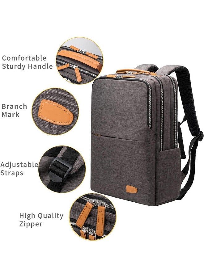 CONTACTS Contacts Unisex Bagpack For Travel Bag Business Computer Backpacks Laptop Backpack, Waterproof Backpack, 15.6 Inch Laptop Backpack, Daypack, USB (Grey)  - Image 4