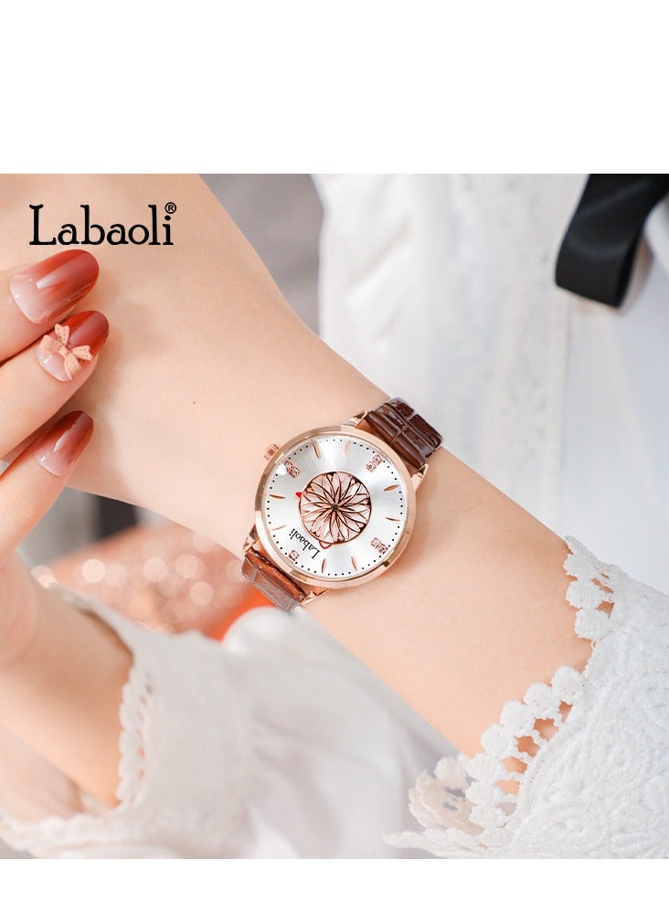 Labaoli's New Rose Gold Petal Pointer Belt Watch - Image 5
