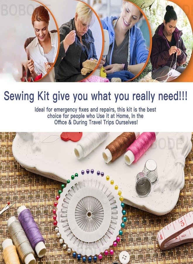 Bobode Sewing Project Kits, Floral Pattern Kit With 130 Pieces, Supplies And Accessories, Printing Set, Zipper Case, For Travel Emergencies, Home - Image 5