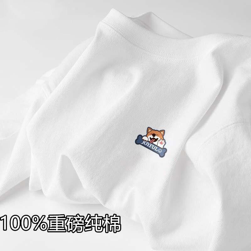 Xinjiang Cotton Short-Sleeved T-Shirt Men'S And Women'S Same Style Fresh Simple White Bottoming Shirt Ins Summer Loose Half-Sleeved T-Shirt - Image 1