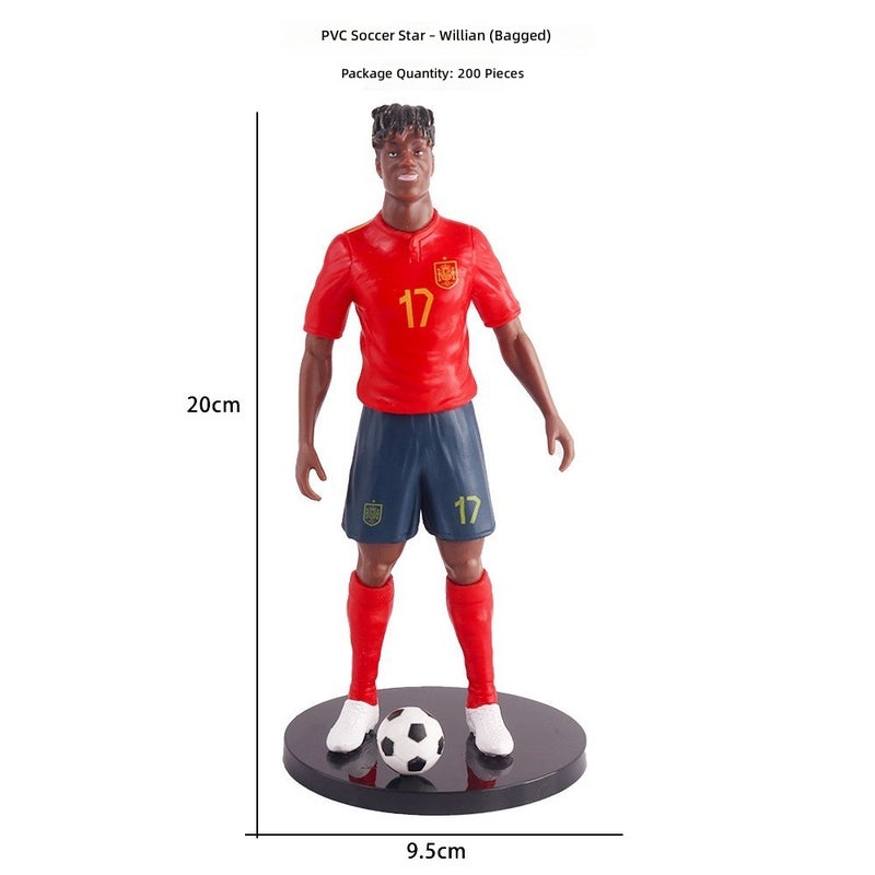 World Cup Fan Series: Football Star Figurines - Messi, Ronaldo, Neymar Desk Decorations - Image 1